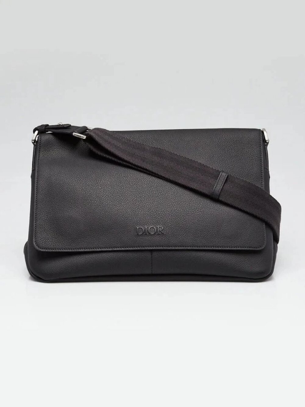 Christian Dior Black Calfskin Leather Prive Messenger Bag